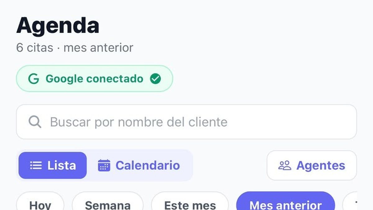 Agenda: cada visita queda registrada con GPS